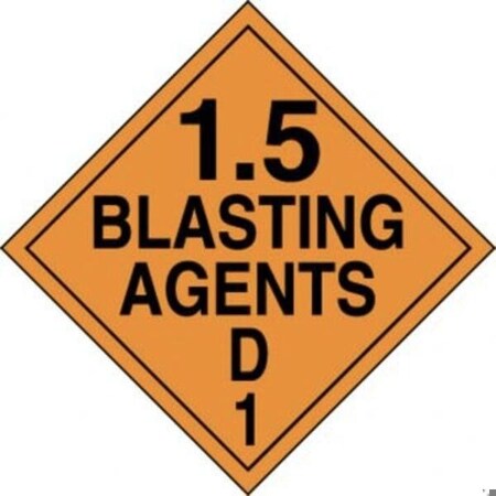 Accuform DOT PLACARD HAZARD CLASS 1  MPL12FV100 MPL12FV100